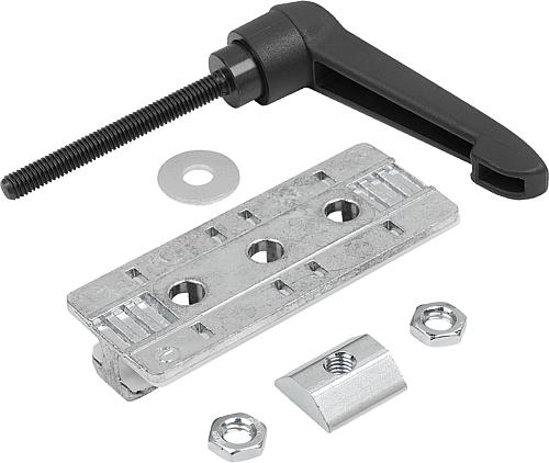 Profilgleiter mit Klemmhebel, Form S, Standard