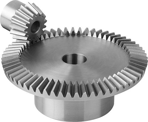 Kegelräder aus Stahl, Übersetzung 1:4 Verzahnu...