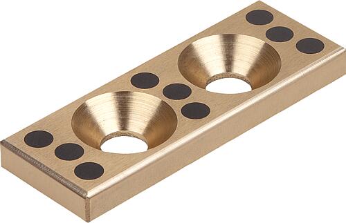 Gleitplatten Bronze, wartungsfrei, Form A