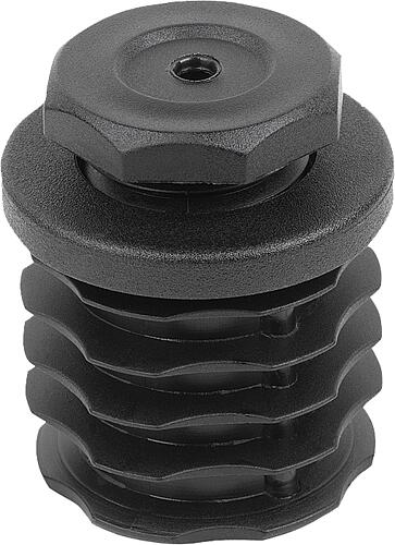 Justierstopfen Kunststoff ohne Einsatz für Rund...