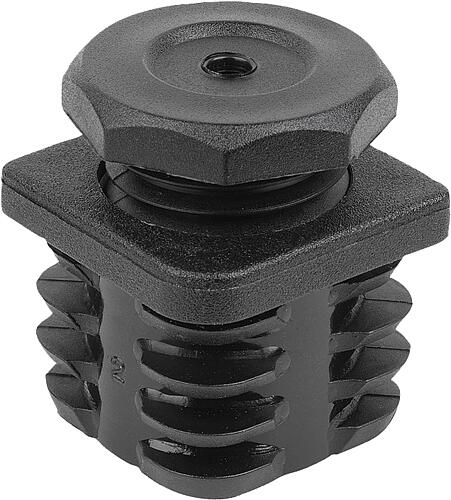 Justierstopfen Kunststoff ohne Einsatz für Rund...