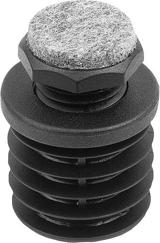 Justierstopfen Kunststoff mit Filzgleitfläche f...