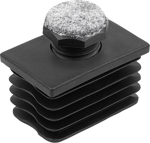 Justierstopfen Kunststoff mit Filzgleitfläche f...