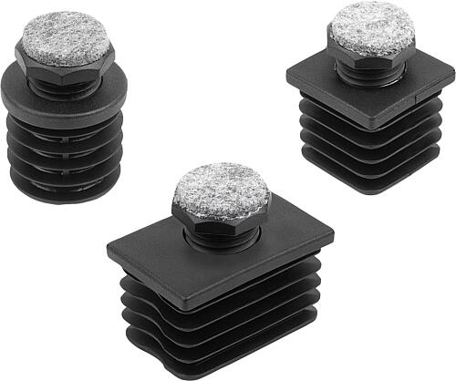 Justierstopfen Kunststoff mit Filzgleitfläche ...