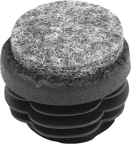 Stopfen Kunststoff mit Filzgleitfläche für Rund...