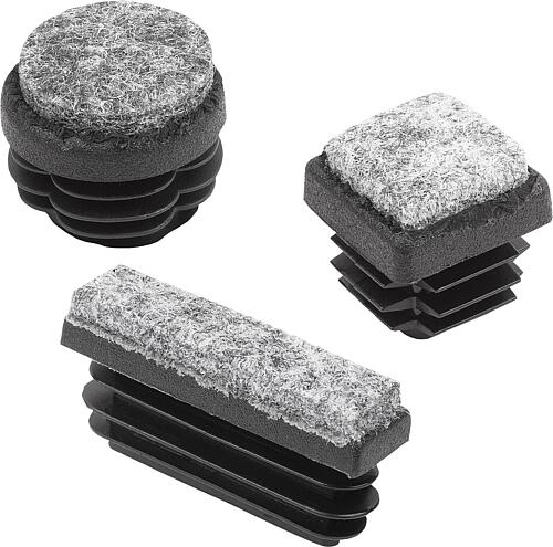 Stopfen Kunststoff mit Filzgleitfläche für Run...