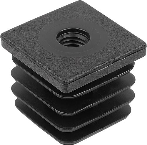 Gewindestopfen Kunststoff für Vierkantrohre, Fo...