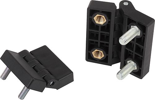 Scharniere aus Kunststoff mit Buchse und Befes...