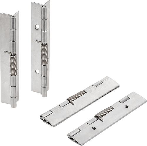 Federscharniere aus Stahl, Edelstahl oder Alum...