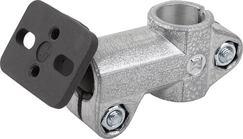 Rohrverbinder T-Stück Aluminium mit Kugelgelenk