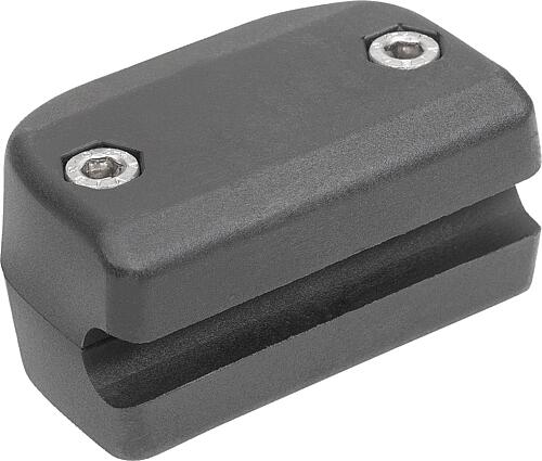 Einfachklemmen Kunststoff für runde Seitenführu...