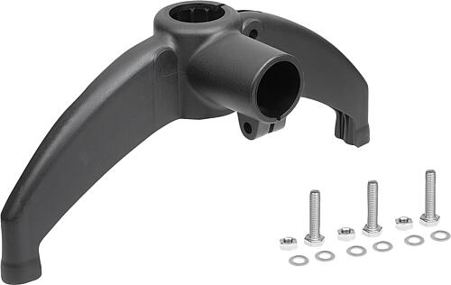 Rohrverbinder Fuß Kunststoff für Rundrohre zwei...