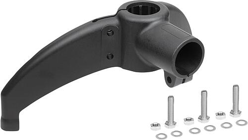 Rohrverbinder Fuß Kunststoff für Rundrohre zwei...