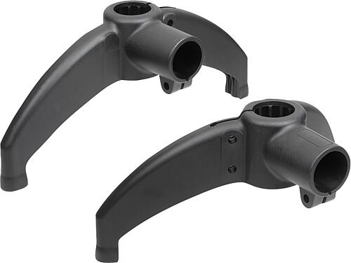 Rohrverbinder Fuß Kunststoff für Rundrohre zwei...