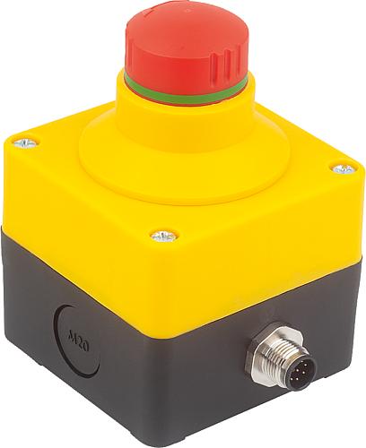 Not-Halt-Taster im Gehäuse Ø 22,3 mm mit Konta...