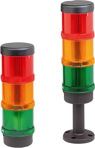 Signalsäulen, LED Grün, Gelb, Rot, Ø70 mm Kompl...