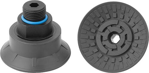 Flachsauggreifer rund mit integrierter Befestig...