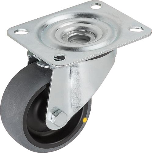 Stahlblech-Lenkrollen, elektrisch leitfähig, mi...