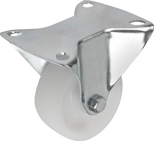 Stahlblech-Bockrollen mit Polyamid-Rad, Standar...