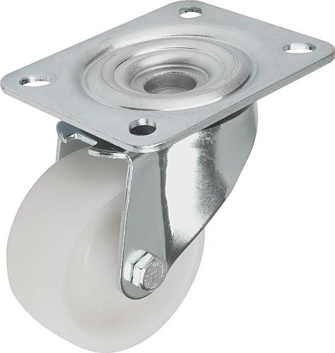 Stahlblech-Lenkrollen mit Polyamid-Rad, Standar...