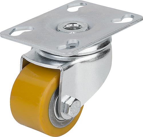 Stahlblech-Lenkrollen Kompakt-Ausführung, Form B