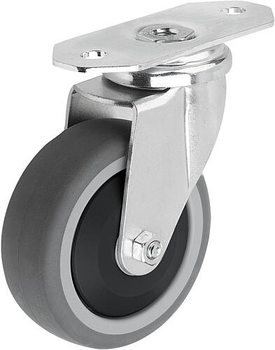 Apparate-Lenk- und Bockrollen Stahl, Laufbelag ...