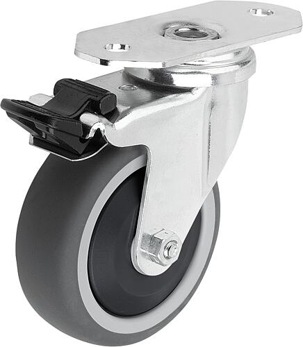 Apparate-Lenk- und Bockrollen Stahl, Laufbelag ...