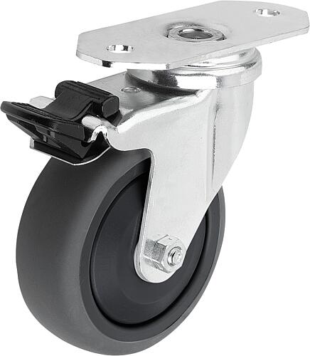 Apparate-Lenk- und Bockrollen Stahl, Laufbelag ...