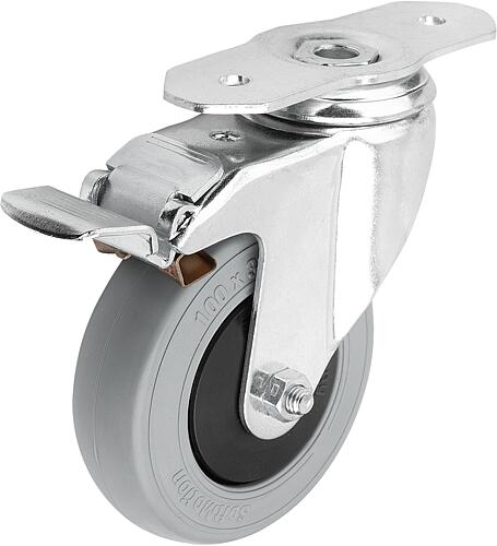 Apparate-Lenk- und Bockrollen Stahl, Laufbelag ...