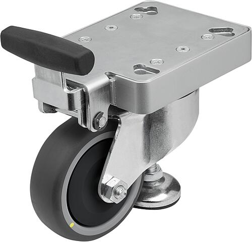 Heberollen mit integriertem Maschinenfuß antist...