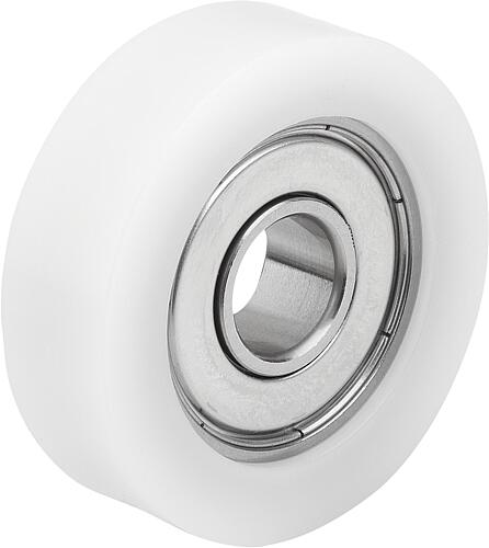 Führungsrollen Kunststoff zylindrisch ohne und ...