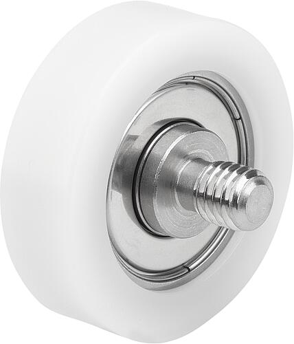 Führungsrollen Kunststoff zylindrisch ohne und ...