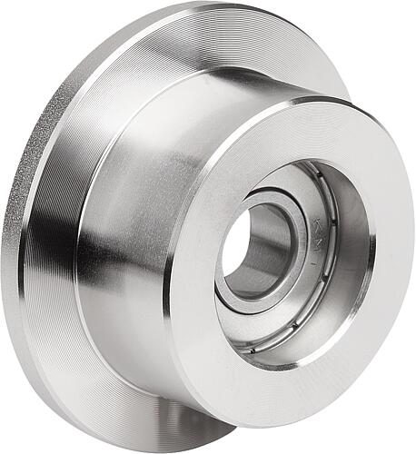 Führungsrollen Stahl mit einseitigem Flansch