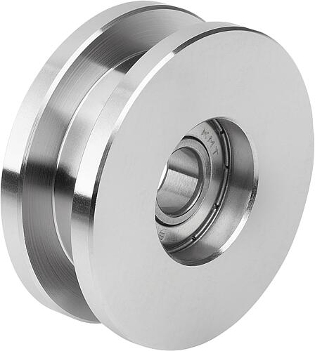 Führungsrollen Stahl mit beidseitigem Flansch