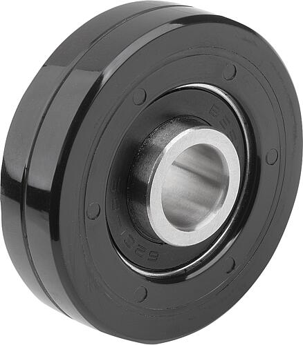 Führungsrollen Kunststoff zylindrisch ohne Bolz...