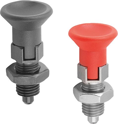 Arretierbolzen Stahl oder Edelstahl mit Kunstst...