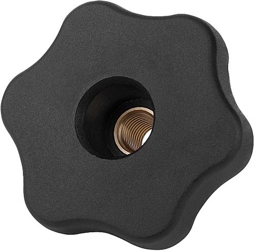 Sterngriffe, Form D, mit Gewindebuchse, ohne De...