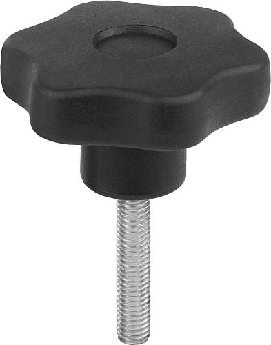 Sterngriffe, Form L, mit Außengewinde