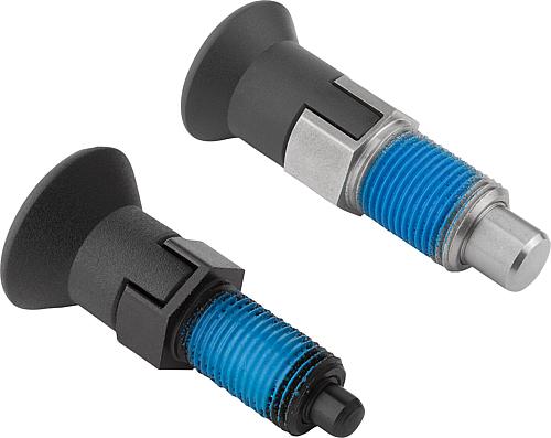 Arretierbolzen Stahl oder Edelstahl mit Kunstst...