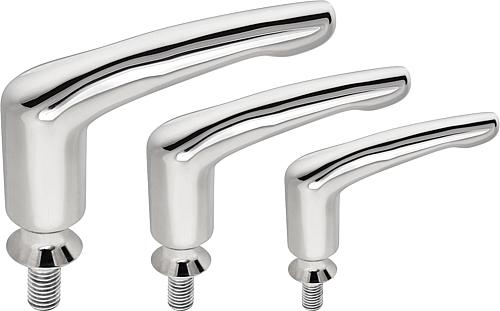 Klemmhebel mit Außengewinde und Bund für Hygien...