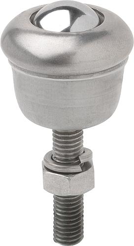 Kugelrollen mit Gewindebolzen