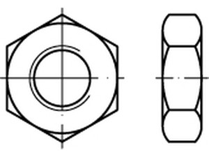 DIN 936 Messing M 16 Ms VE=S