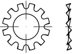 DIN 6797 Federstahl A 6,4 VE=S