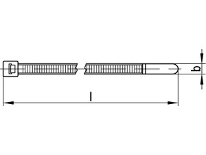 ART 82505 PA 6.6 4,0 x 180/ 42 Kabelbinder, natur, T 40R-HS VE=S