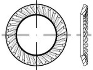 ART 88121 SCHNORR - Scheiben 1.4301 VS 8 A 2 VE=S