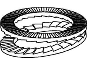 ART 88132 NORD-LOCK Scheiben geklebt NL 12 SP (13 x 25,4 x 3,4) flZn VE=S
