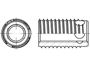 ART 88308 ENSAT Stahl gehärtet M 8 Zn8/Cn/T0, m. Bohrung, Typ 308 gal ZnDi VE=S