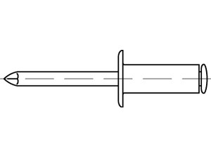 ART 88410 Blindniete Alu/Alu Dorn FLAKO 4 x 9,8 VE=S