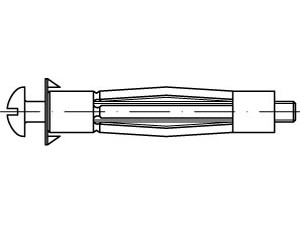 ART 88512 FISCHER-Hohlraum-Metalldübel HM 6 x 80 S galv. verzinkt VE=S
