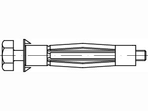 ART 88512 FISCHER-Hohlraum-Metalldübel HM 8 x 54 SS galv. verzinkt VE=S